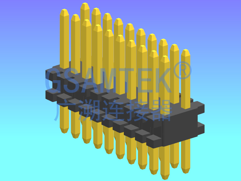 雙排180度排針PH0.80x1.20 H1.38 W3.0