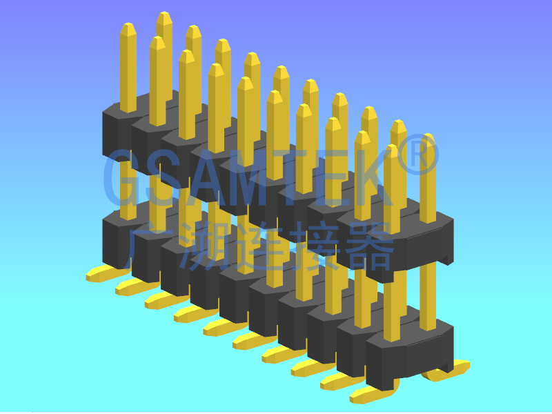 雙排雙塑SMT排針PH2.00 H2.0 W4.0 Without CAP