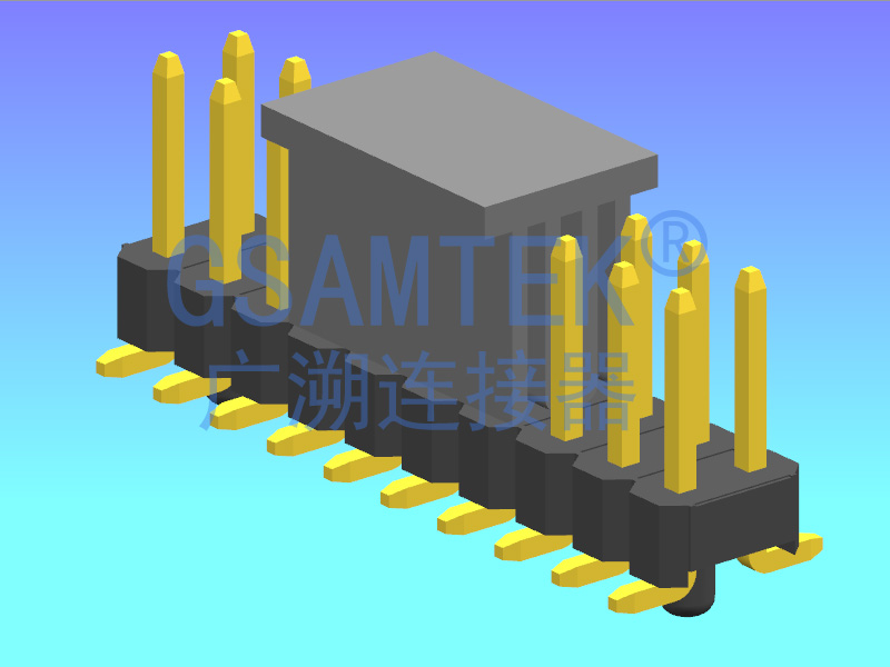 雙排SMT排針PH2.54 H2.5 W5.0 CAP