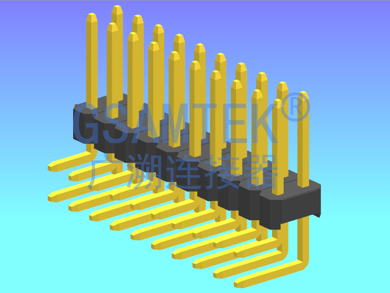 雙排90度排針 PH2.54 H2.5 W5.0