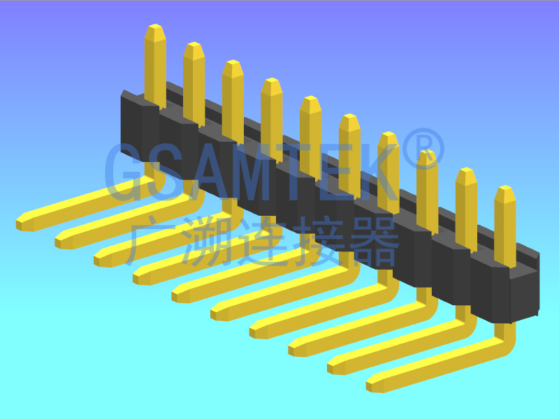 單排90度排針 PH2.54 H2.5 W2.5 反彎