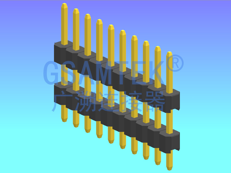 單排雙塑180度排針PH2.54 H2.5 W2.5