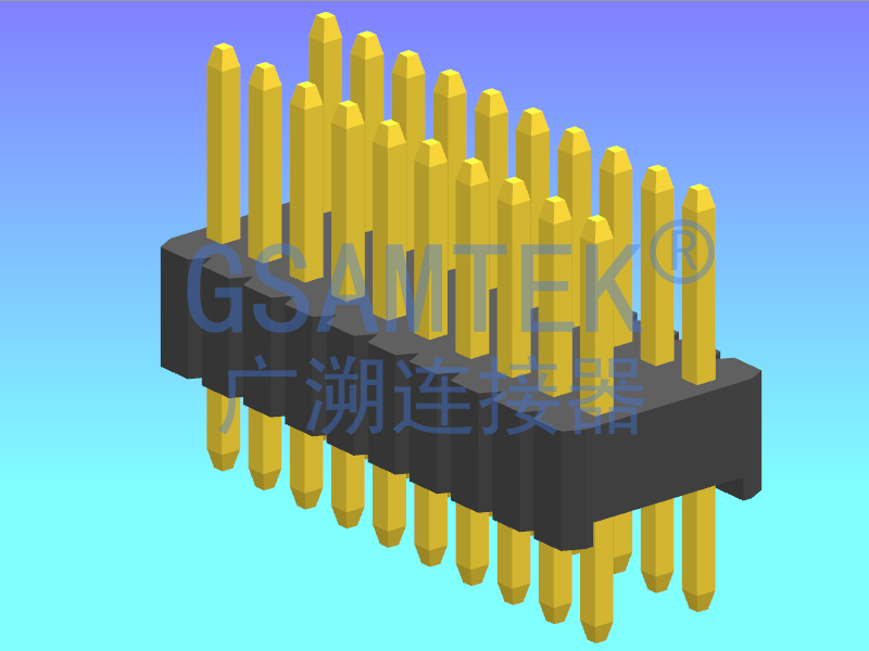 雙排180度排針PH1.27x2.54 H2.5 W5.0