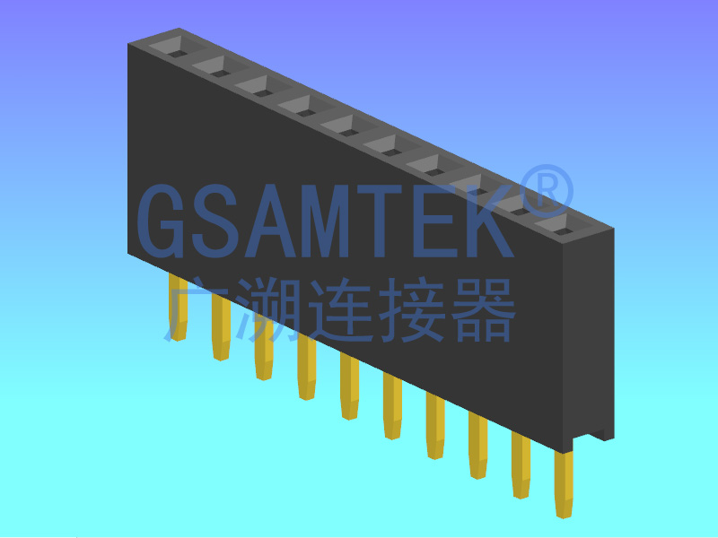 單排180度排母 PH2.54 H8.5 Y型