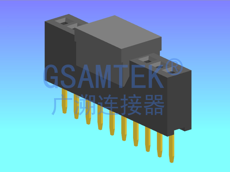 單排180度排母 PH1.27 H4.3 W2.1/1.8 U型