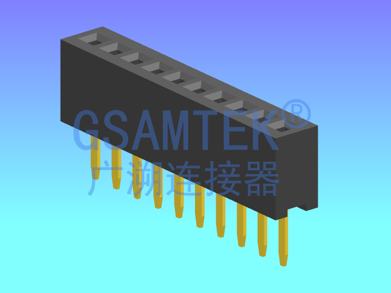 單排180度排母 PH1.27 H3.4 U型 W2.1/1.8