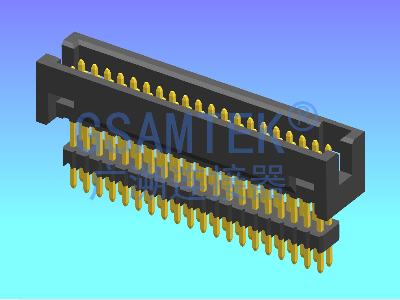 雙排雙塑180度簡牛 PH1.27 H5.7 W5.6